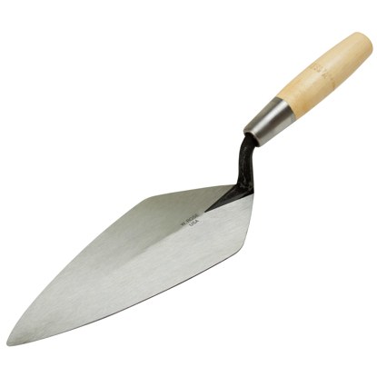 Picture of 12-1/2” Narrow London Brick Trowel with Low Lift Shank on a 6" Wood Handle